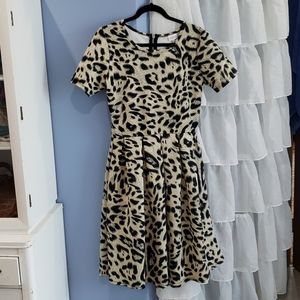 Lularoe Cheetah Amelia Dress size Large